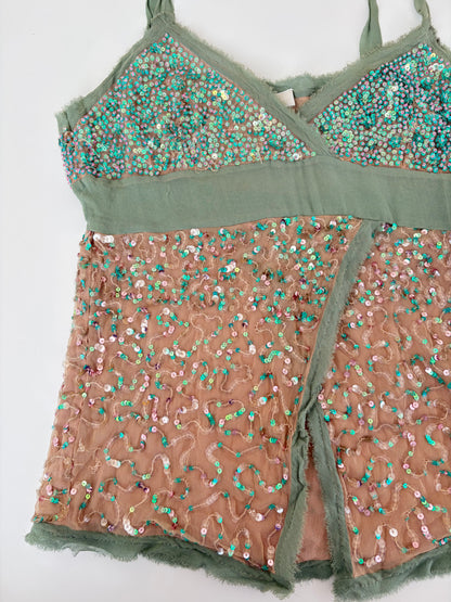 Made in Italy Silk Sequin Tank