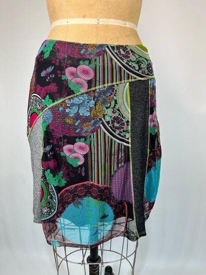 Made in France Abstract Print Skirt