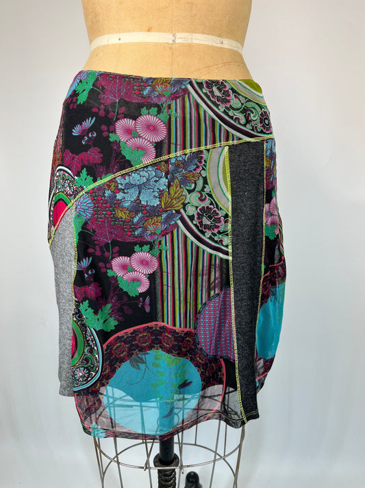 Made in France Abstract Print Skirt