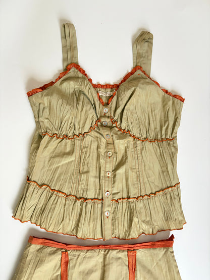 Euro Summer Two Piece Tank and Skirt Set