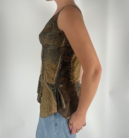 Made in Italy Grunge Fairy Tank With Handkerchief Hem