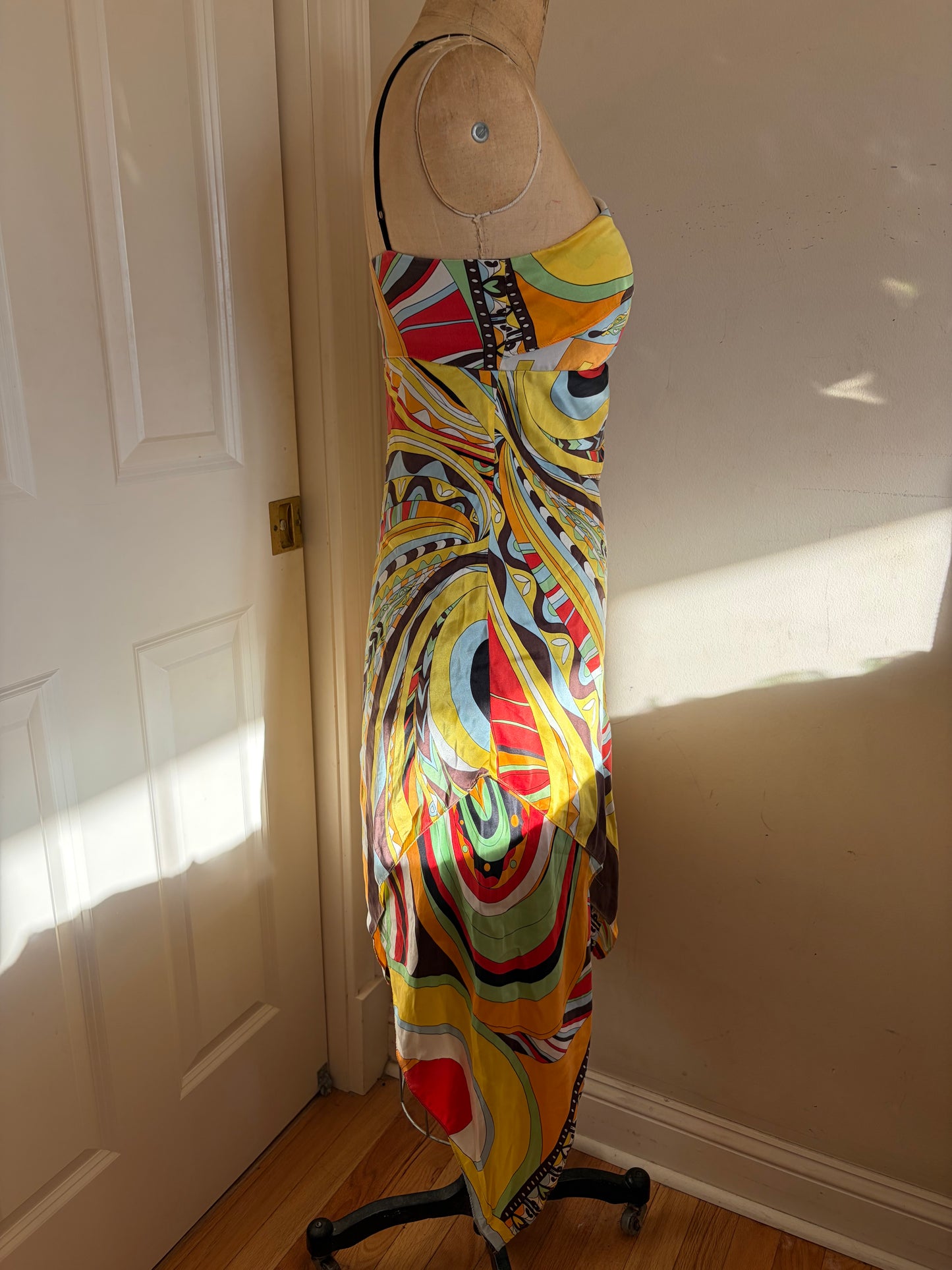100% Silk Pucci-Inspired Midi Dress