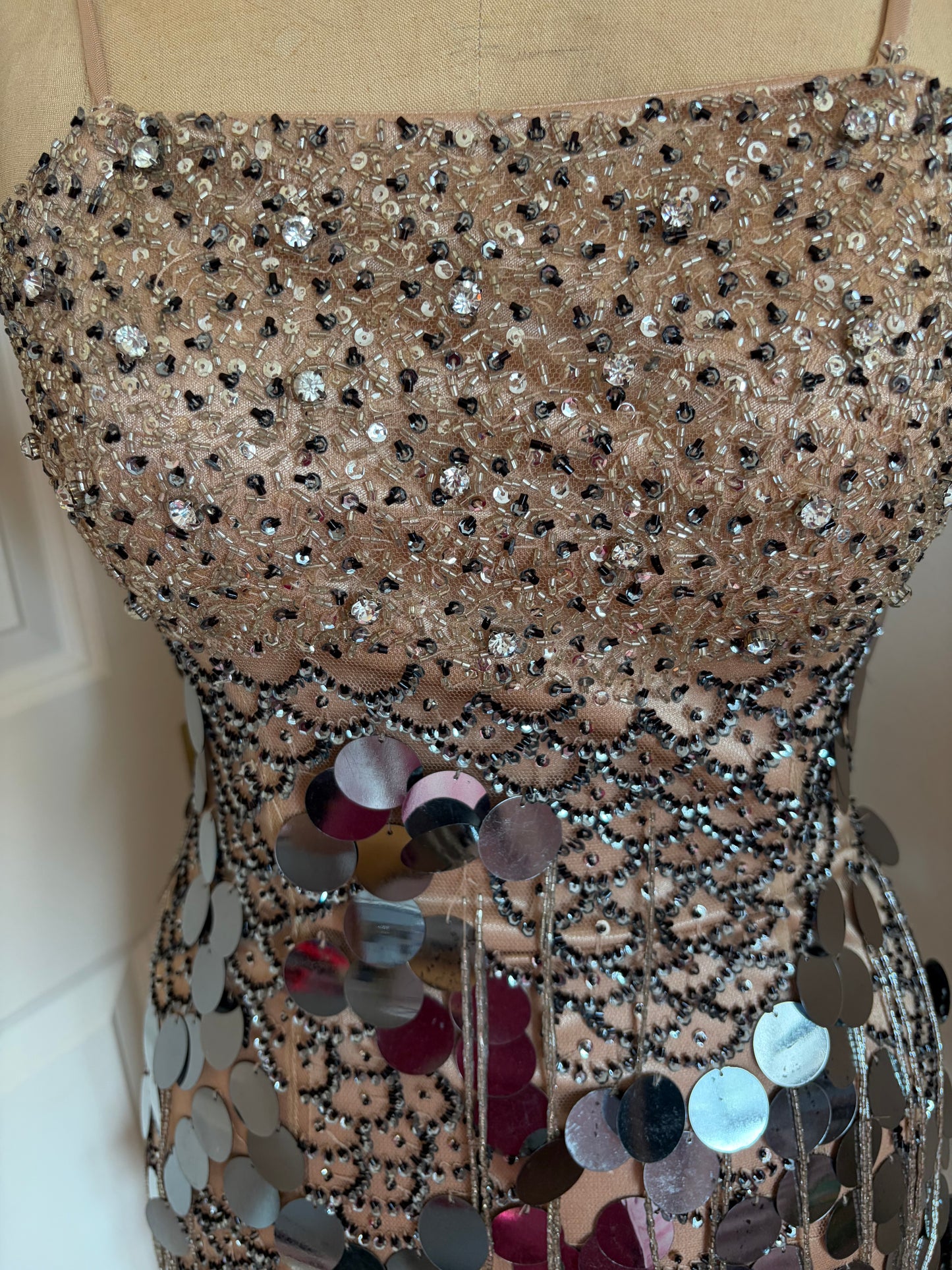 Euro Fish Scale Sequin Mini Dress