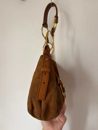 YSL Suede Saharienne Shoulder Bag