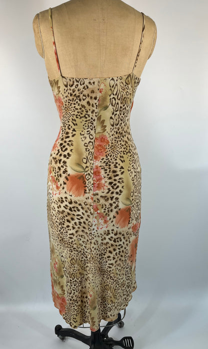 Cavalli-Style Cheetah Dress With Asymmetrical Hem