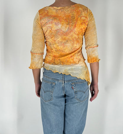 Asymmetrical Glitter Long Sleeve