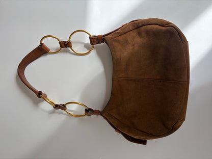 YSL Suede Saharienne Shoulder Bag