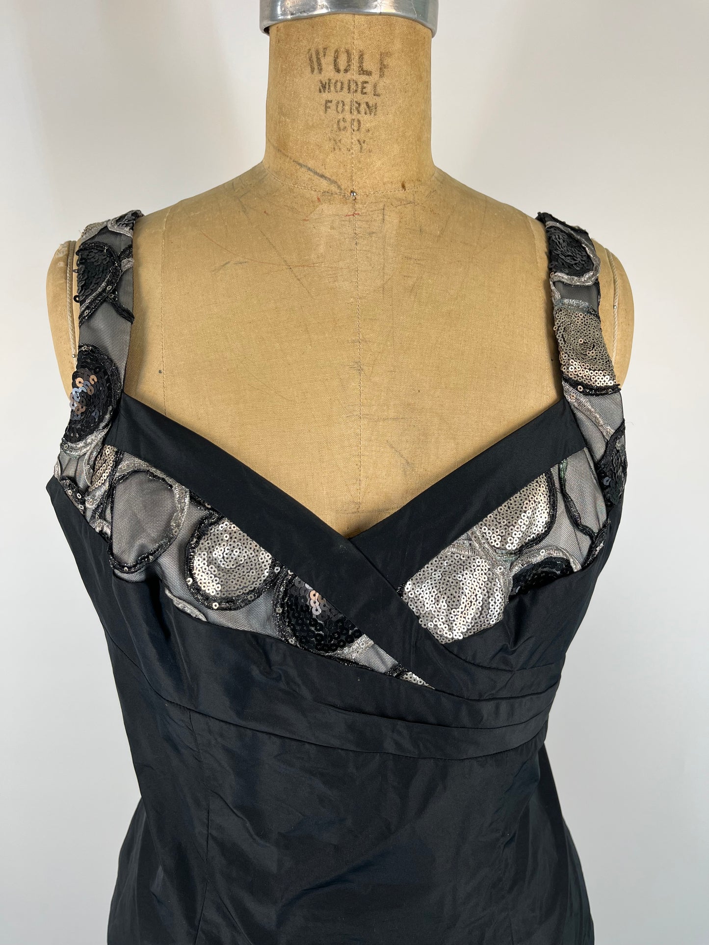 Black Corset Top With Sequins