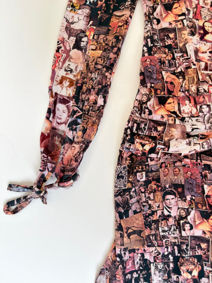 Made in Italy Midi Dress with Photograph Print