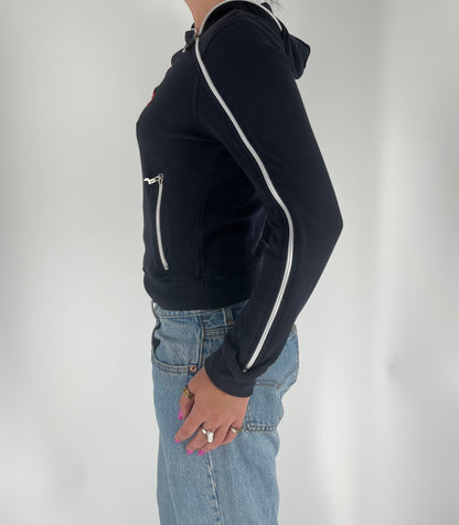 100% Cotton London Hoodie With Unique Zipper Closure