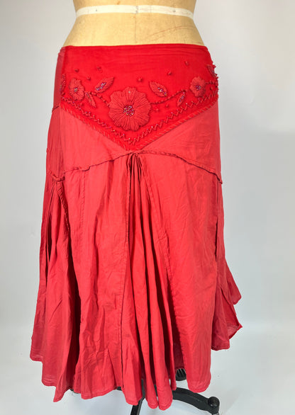 Made in Spain Cotton Skirt With Embroidery