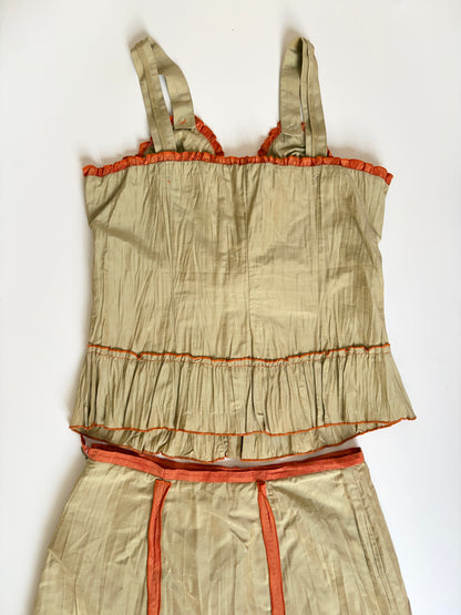 Euro Summer Two Piece Tank and Skirt Set