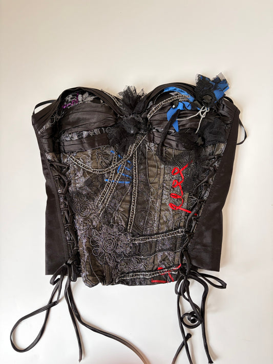 Made in France Beaded Applique Corset