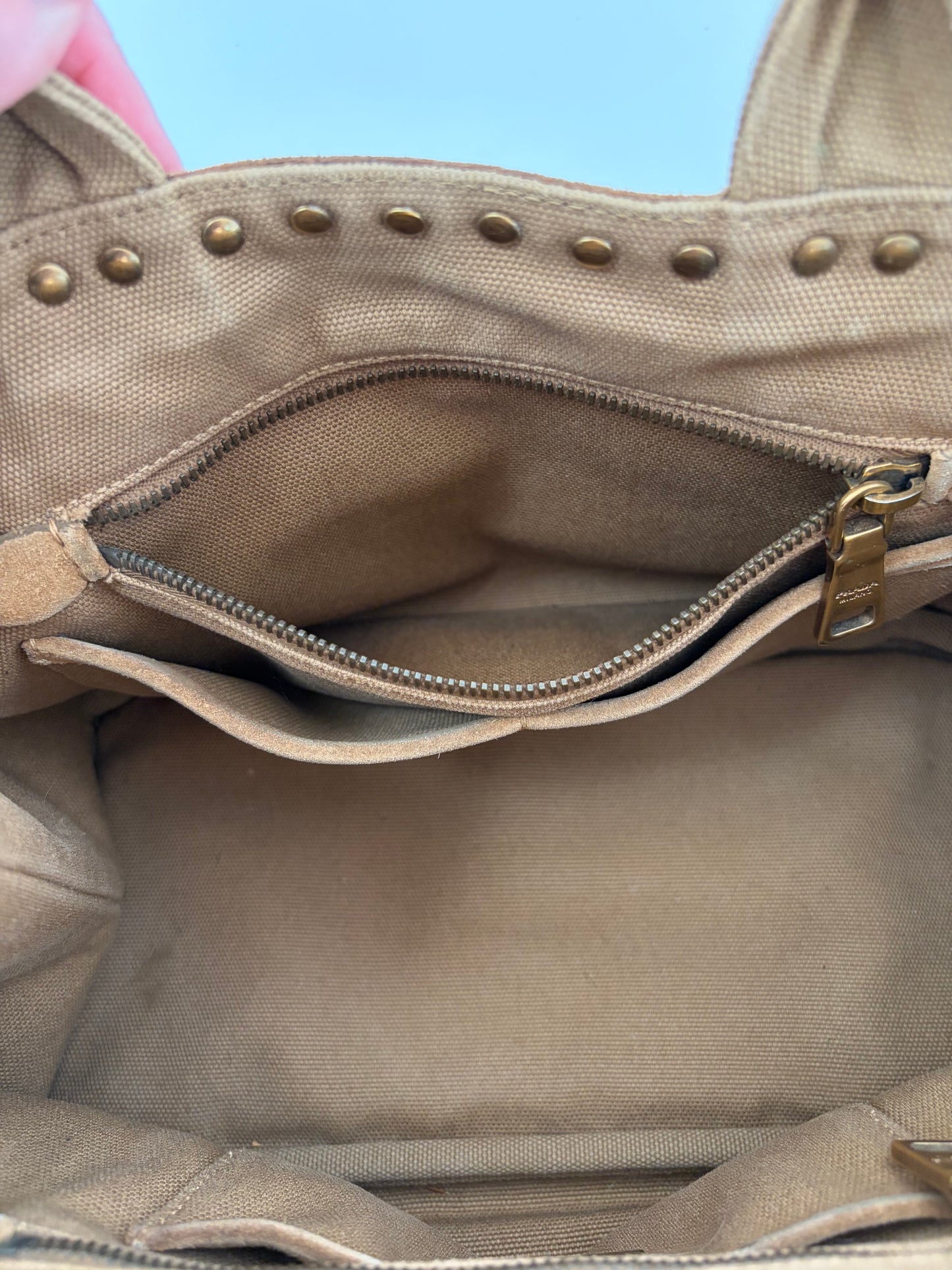Prada Fringe Canvas Canapa Bag