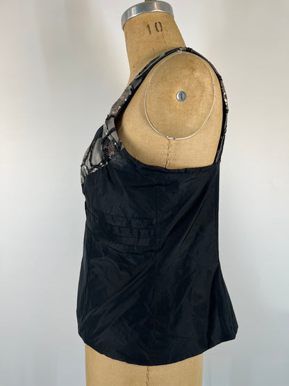 Black Corset Top With Sequins