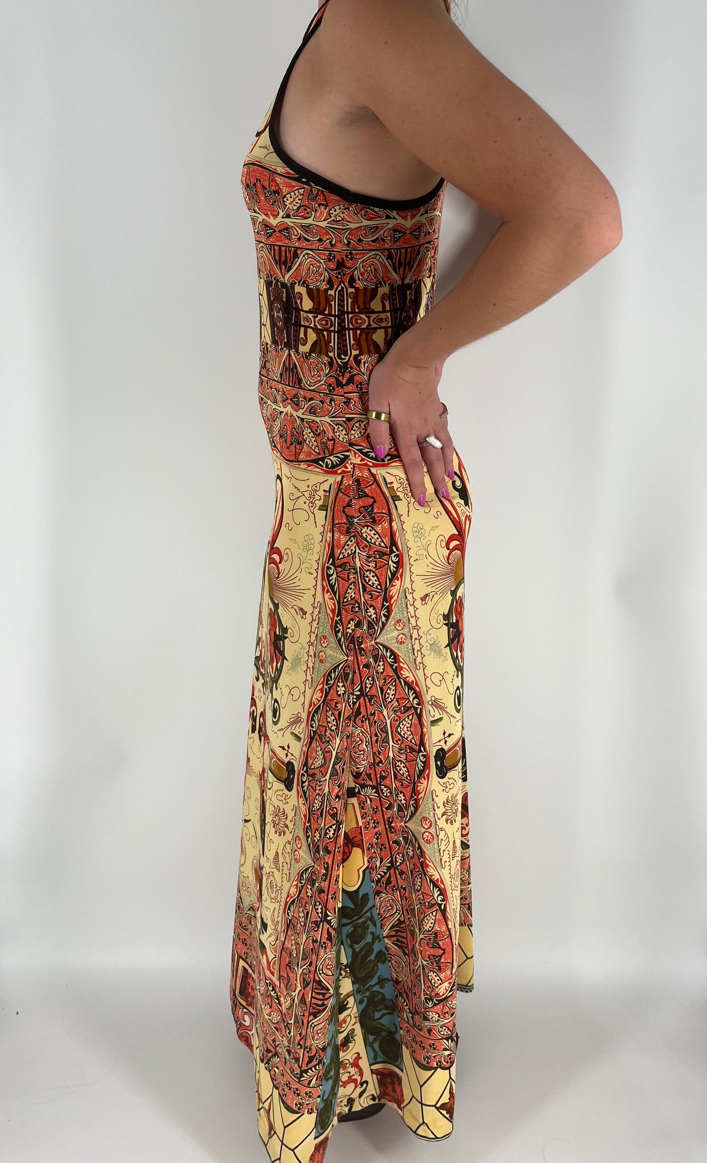 Abstract Print Maxi Dress