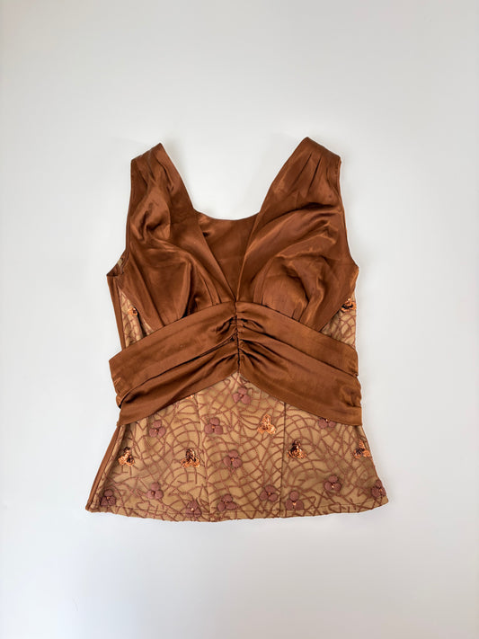 Made in Italy Silk Corset Top