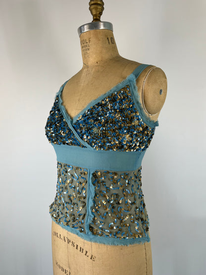 Silk Sequin Top