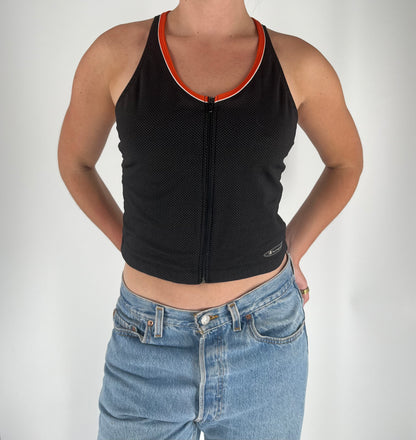 Champion Sporty Halter Top With Zipper Closure