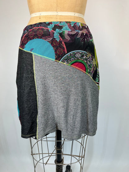 Made in France Abstract Print Skirt