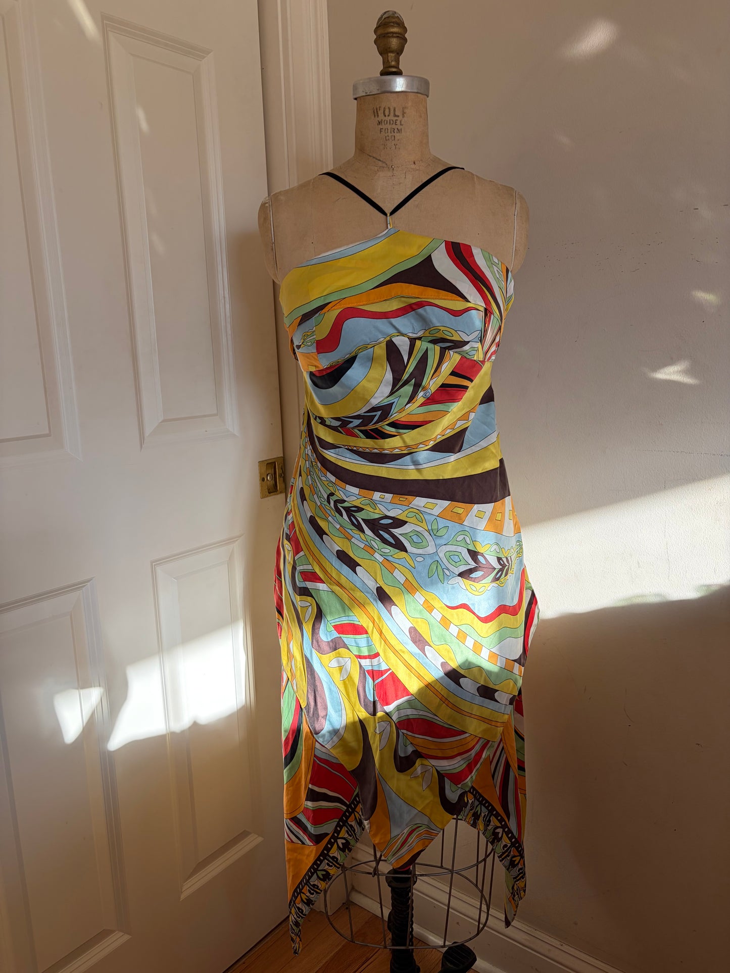 100% Silk Pucci-Inspired Midi Dress