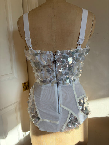 Made in Greece Sequin Bustier Top