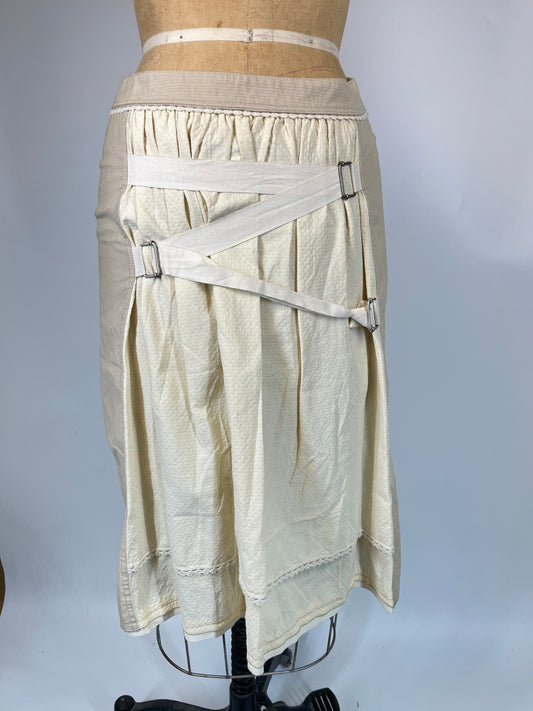 Cotton Skirt With Unique Criss Cross Detail