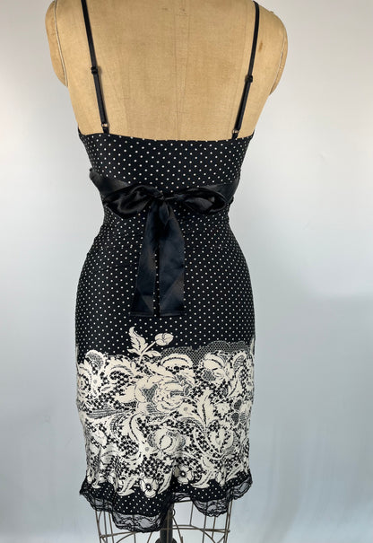 Made in France Polka Dot and Lace Print Dress