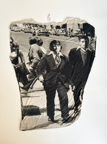 Euro Old Fashioned Photograph Print Tunic/Mini Dress