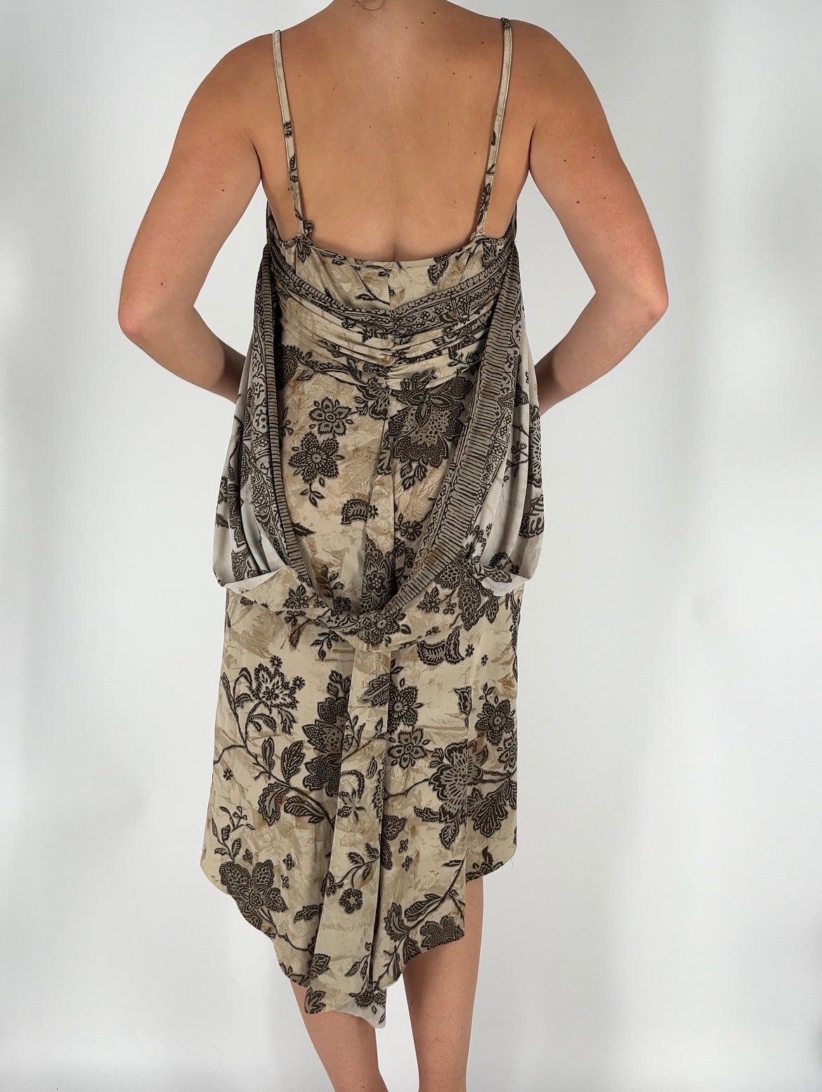 Made in Italy Dress With Slinky Draped Fabric in the Back