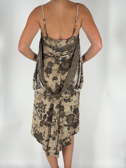 Made in Italy Dress With Slinky Draped Fabric in the Back
