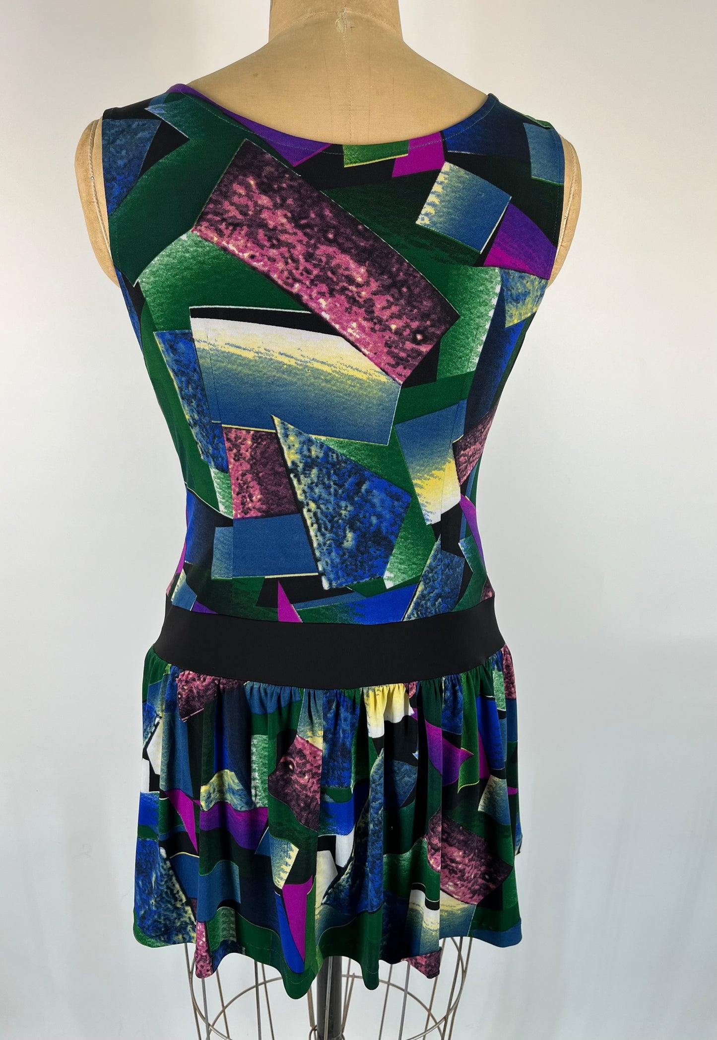 Graphic Print Cowl Neck Mini Dress