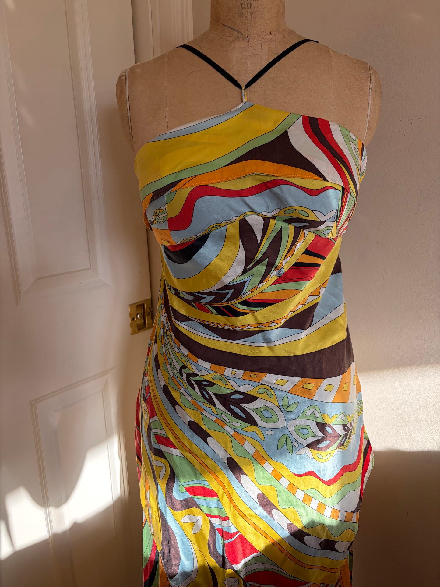 100% Silk Pucci-Inspired Midi Dress