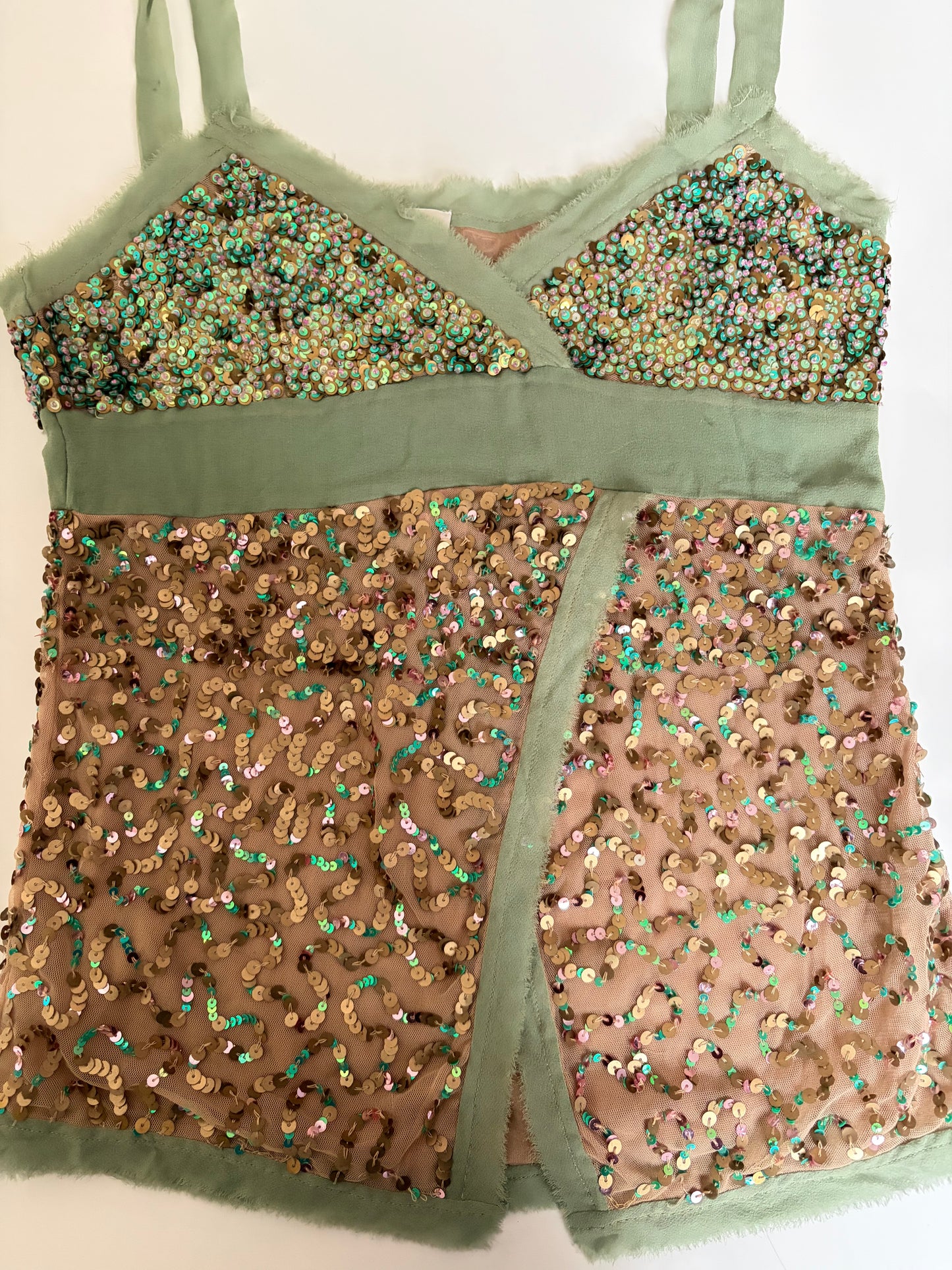 Made in Italy Silk Sequin Tank Top