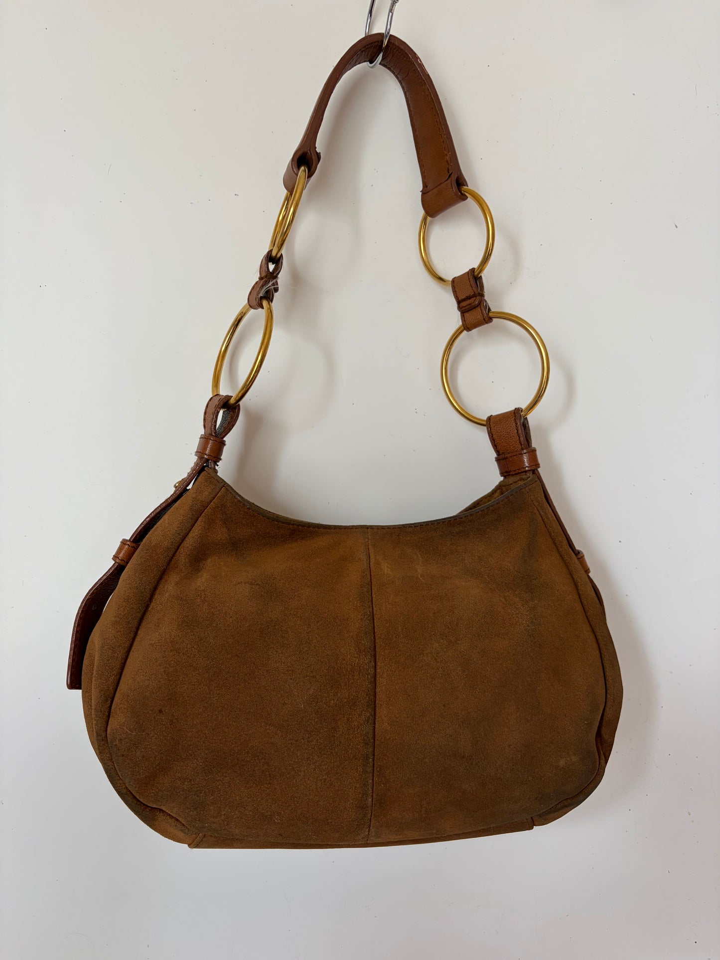YSL Suede Saharienne Shoulder Bag