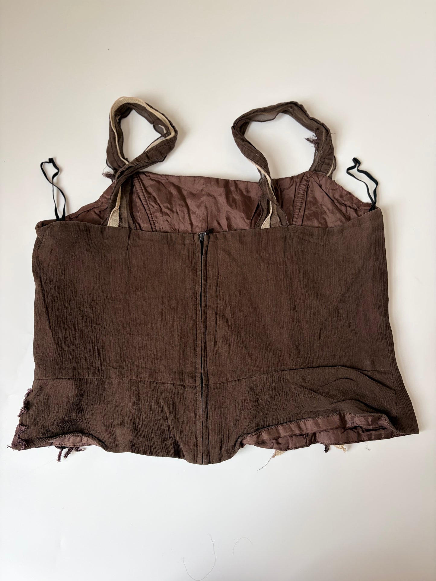 100% Silk Made in Belgium Lace Applique Tank