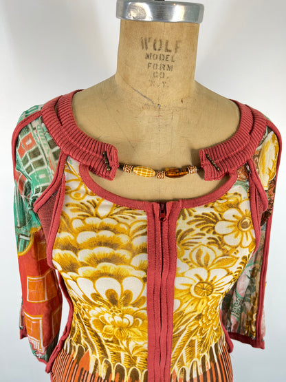 Made in Italy Save the Queen Mesh Zipper Top