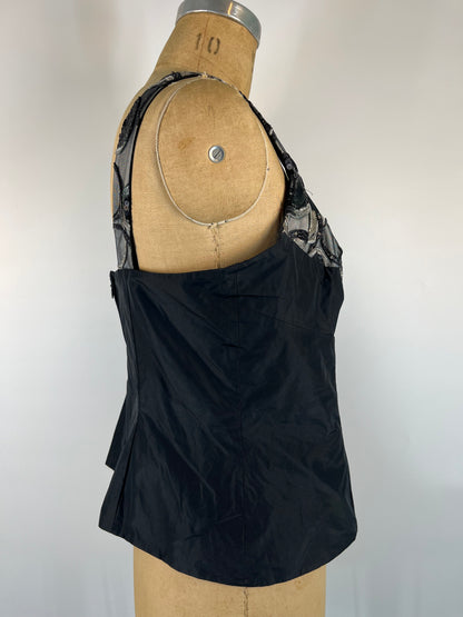 Black Corset Top With Sequins