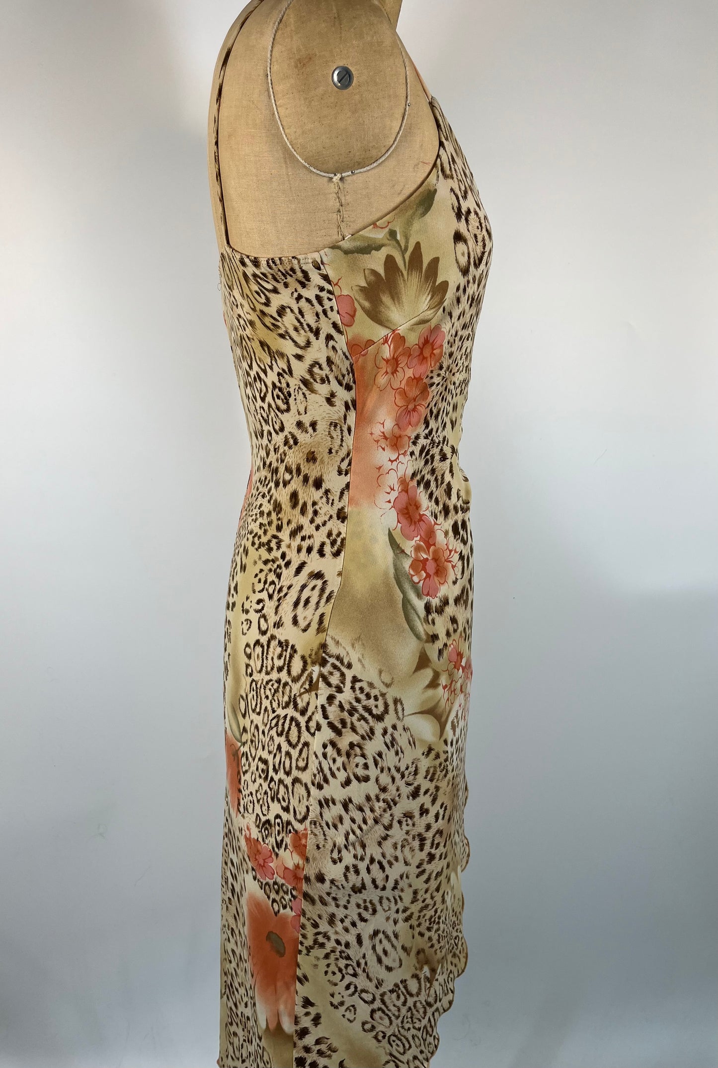 Cavalli-Style Cheetah Dress With Asymmetrical Hem
