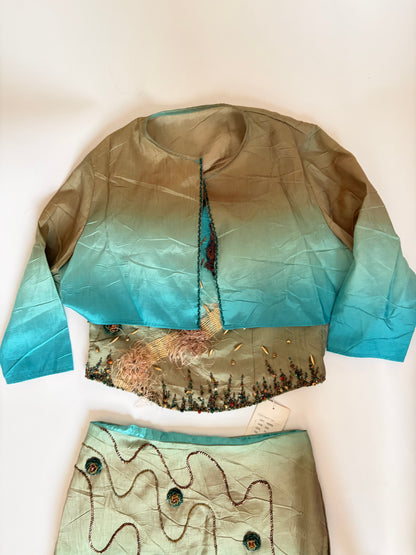 Under the Sea Euro Three-Piece Skirt Set (Deadstock)