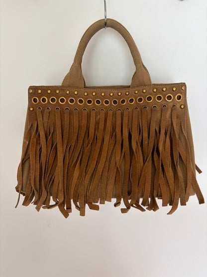 Prada Fringe Canvas Canapa Bag