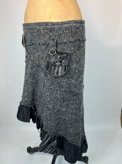 Juju & Christine Knit Midi Skirt With Cool Hardware