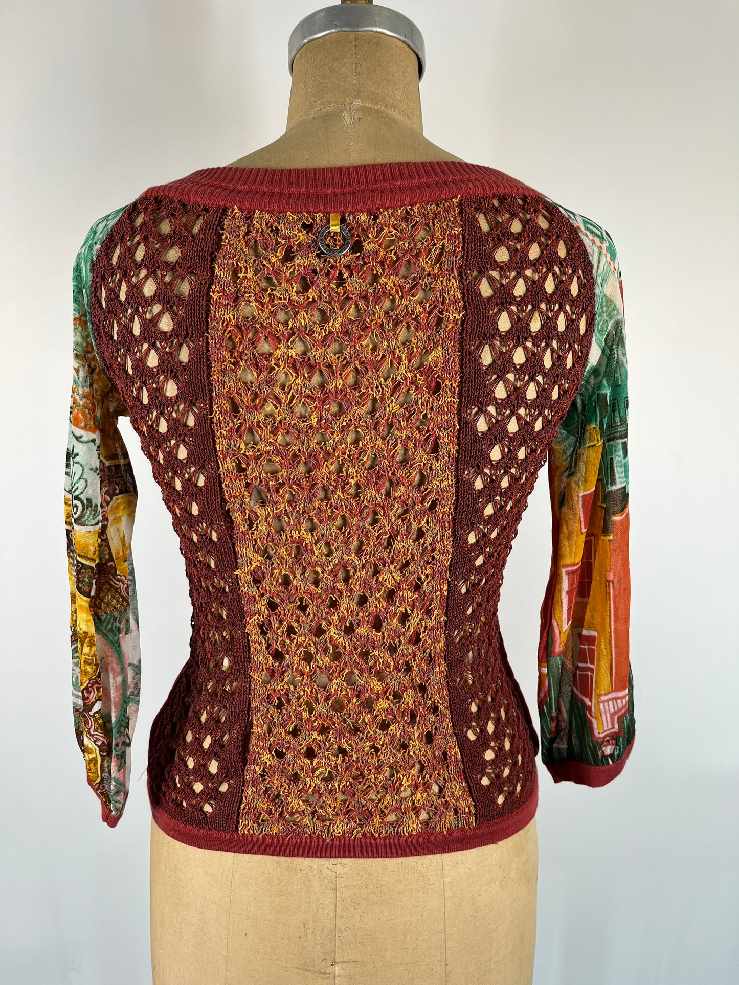 Made in Italy Save the Queen Mesh Zipper Top