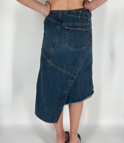 Vintage GAP Denim Reworked Midi Skirt