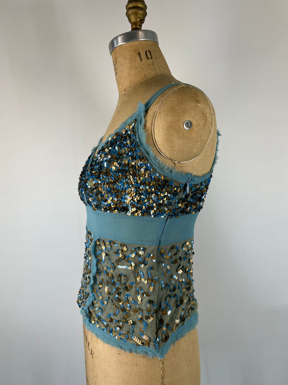 Silk Sequin Top