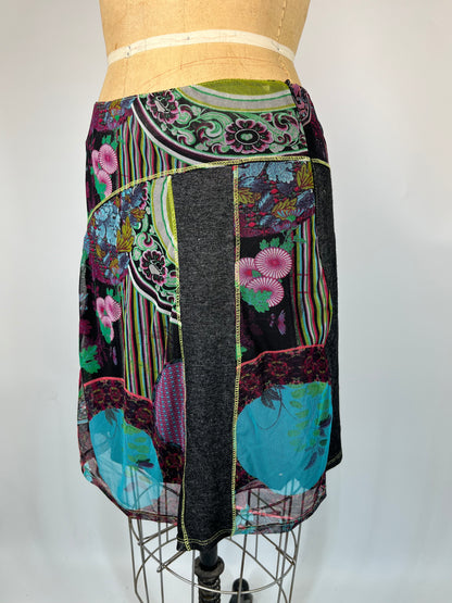 Made in France Abstract Print Skirt