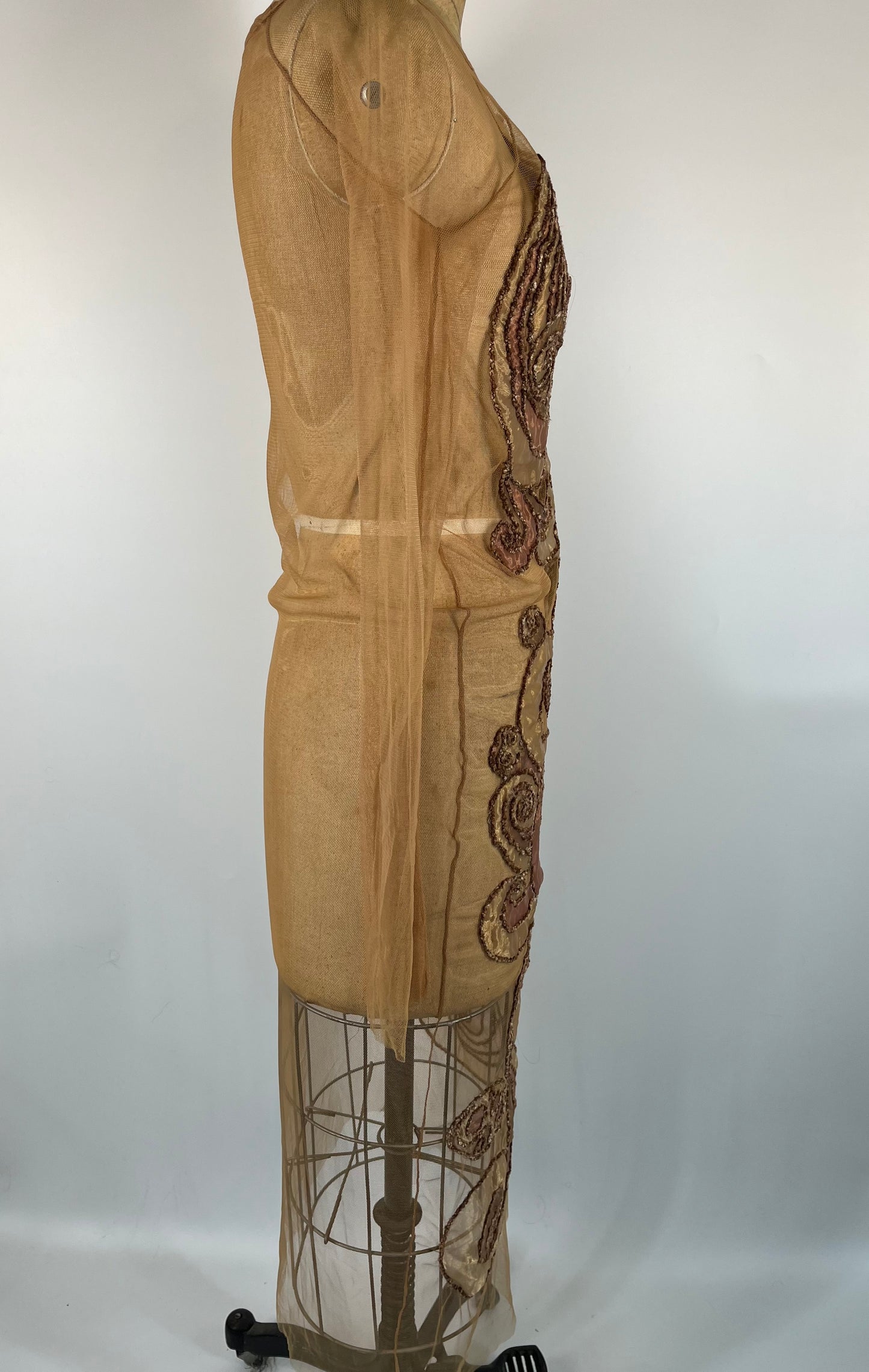 Abstract Mesh Statement Dress
