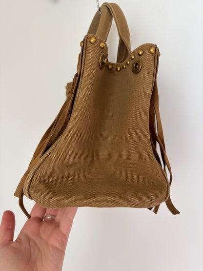 Prada Fringe Canvas Canapa Bag