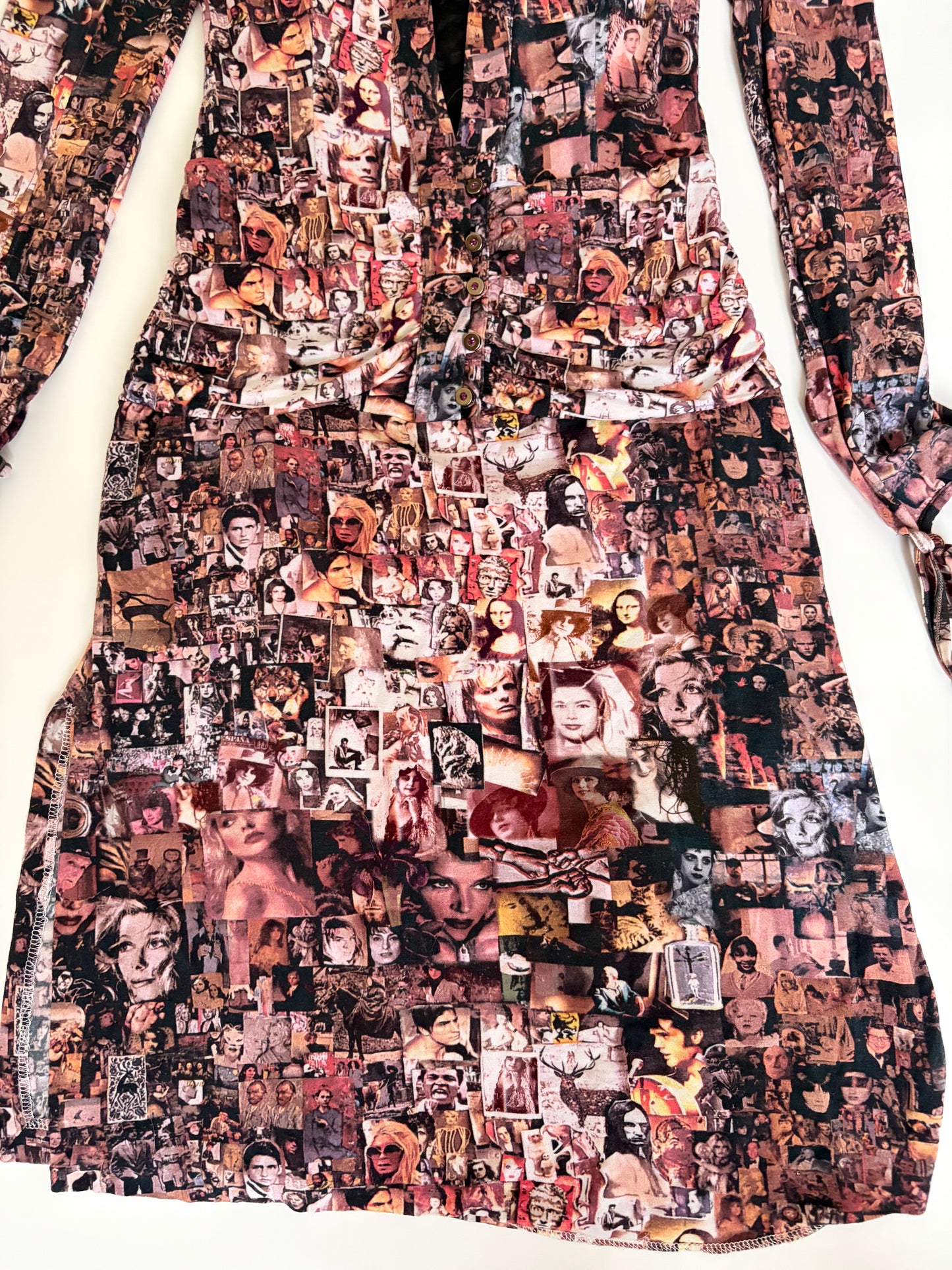 Made in Italy Midi Dress with Photograph Print