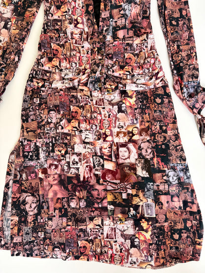 Made in Italy Midi Dress with Photograph Print